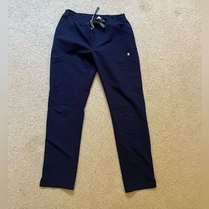 Navy blue Figs straight leg pant